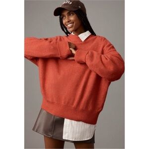 Anthropologie Pilcro Juno Oversized Crew Neck Pullover Sweater Preppy Women’s XS